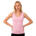 thumbnail image 1 of JUUNthy Womens Tank Tops, Wide Strap Built in Padded Bra Crewneck Casual Soft Basic Undershirts Pink 2XL, 1 of 10