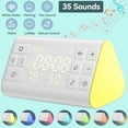 thumbnail image 1 of JUUTREN [3 in 1] Sound Machine for Adults, Baby White Noise Sound Machine with Alarm Clock Night Light, 35 Soothing Music, 4 Sleeping Timer, Portable Memory Function Sounds Machines for Sleep, 1 of 9