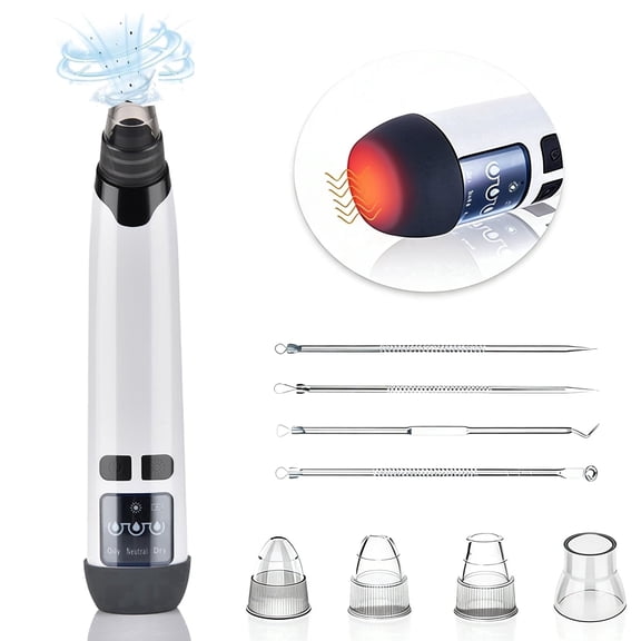 JUUTREN Blackhead Remover Vacuum Pore Cleaner  Electric Facial Pore Vacuum with 3 Adjustable Suction Levels, 4 Blackhead Removal Tools for Deep Pore Cleaning, Whitehead Removal
