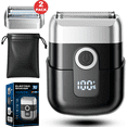 thumbnail image 1 of JUUTREN Electric Foil Shaver for Men – Electric Razor, Mini Portable Beard Trimmer with 3 Floating Blades, Cordless, IPX7 Waterproof for Wet/Dry Use, LED Display, Perfect for Travel & Daily Grooming, 1 of 8
