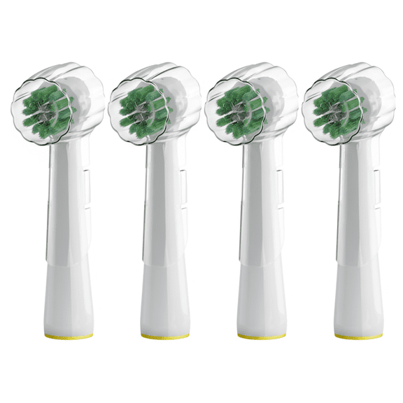 JUUTREN Electric Toothbrush Replacement Heads, Soft Bristle Brush Heads for JUUTREN Powered Toothbrush Only, Gentle & Effective Cleaning, 4 Packs(White)