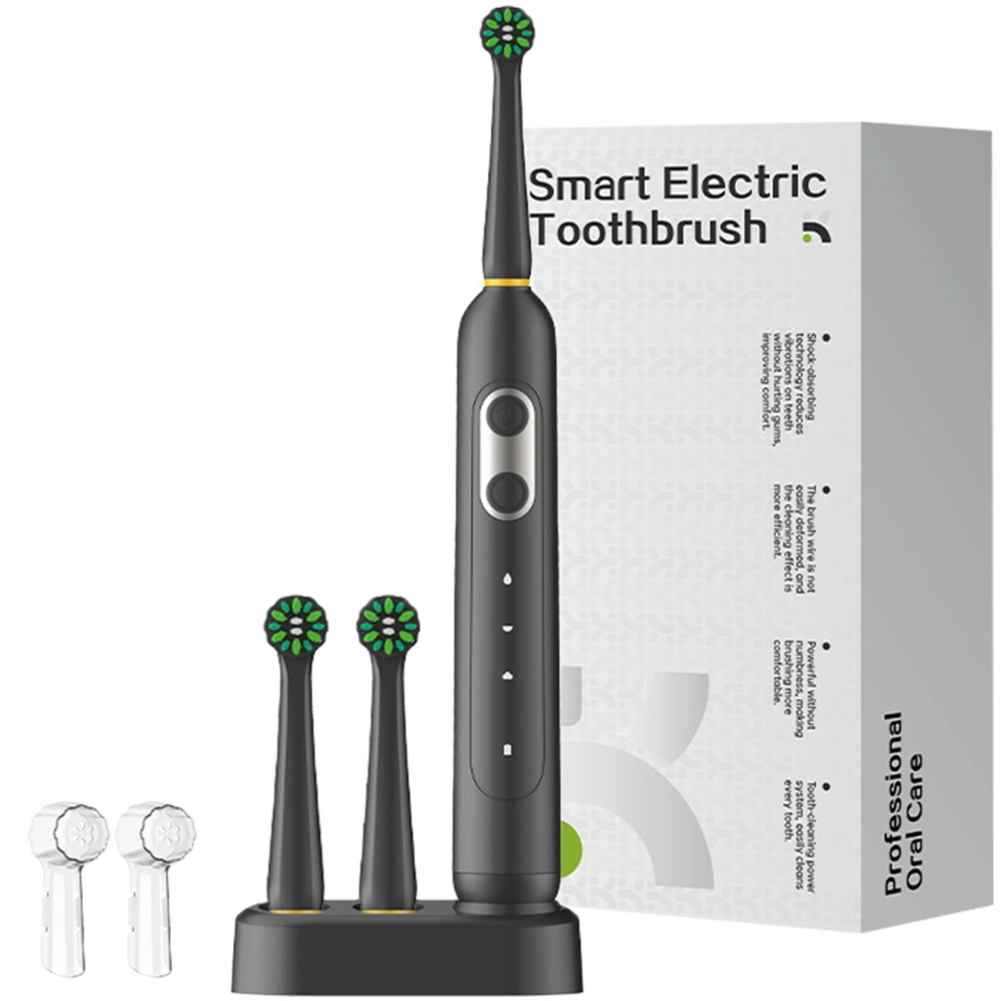 Walmart Black Friday Deals 2025 - JUUTREN Electric Toothbrush, Rechargeable Sonic Toothbrush, 3 Modes, 2 Brush Heads, 70-Day Battery, Smart Timer