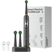 JUUTREN Electric Toothbrush for Adults and Kids，Rechargeable Sonic Toothbrush with 2 Brush Heads,3 Modes and 2-Minute Smart Timer Reminder