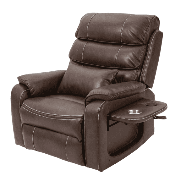 JUUXO Lay Flat Recliner Lift Chair with Wireless Charger, Cup Holder and Lumbar Pillow - Heated Massage Power Lift Chair for Big and Tall