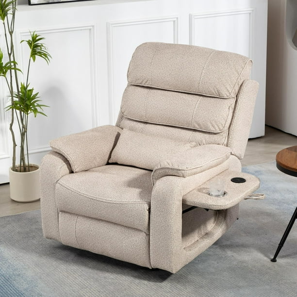 JUUXO Lay Flat Recliner with Tabletop - Wireless Phone Charger