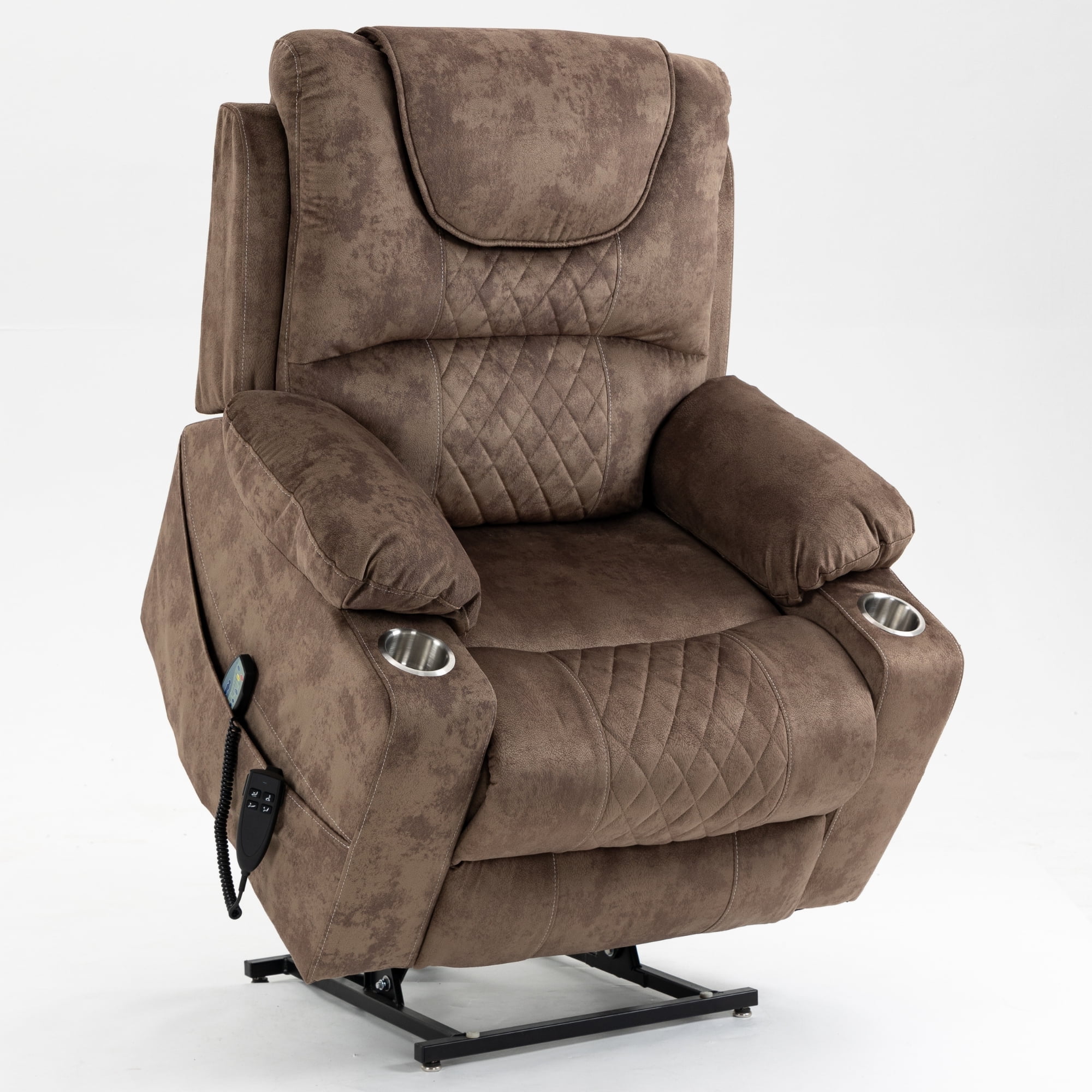 JUUXO Lift Chair Lay Flat Recliner, Large Power Lift Recliner for Elderly, Heated Massage Chair for Adult 400 lbs