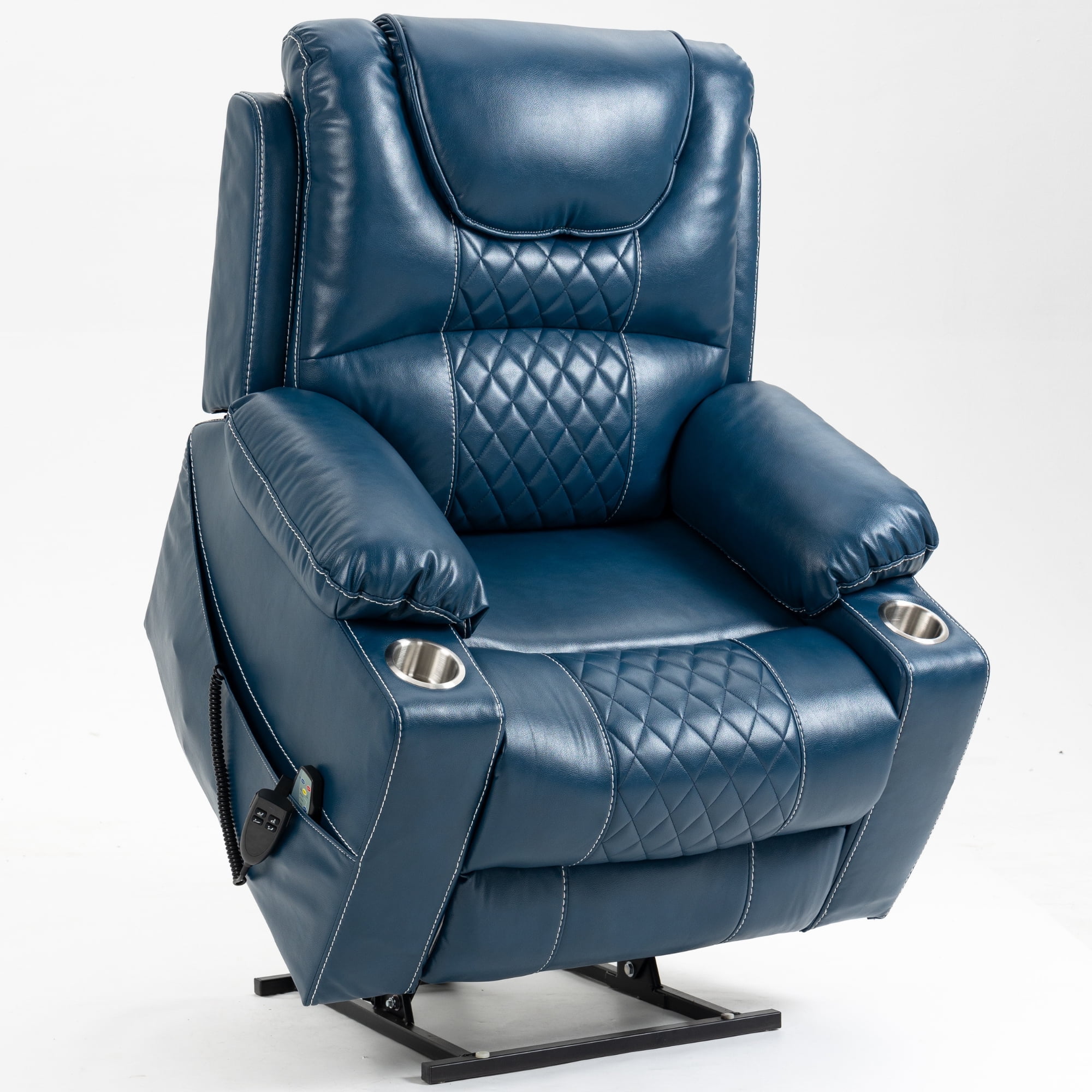 JUUXO Lift Chair Lay Flat Recliner, Large Power Lift Recliner with Heat Massage for Elderly Adult 400 lbs