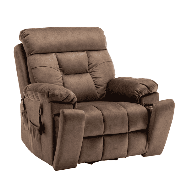 JUUXO Oversized Lift Recliner Chair, Electric Recliner Chairs for Adults Big Man Power Lift Reccliner Chair with Heated Massage & Hidden Cup Holder