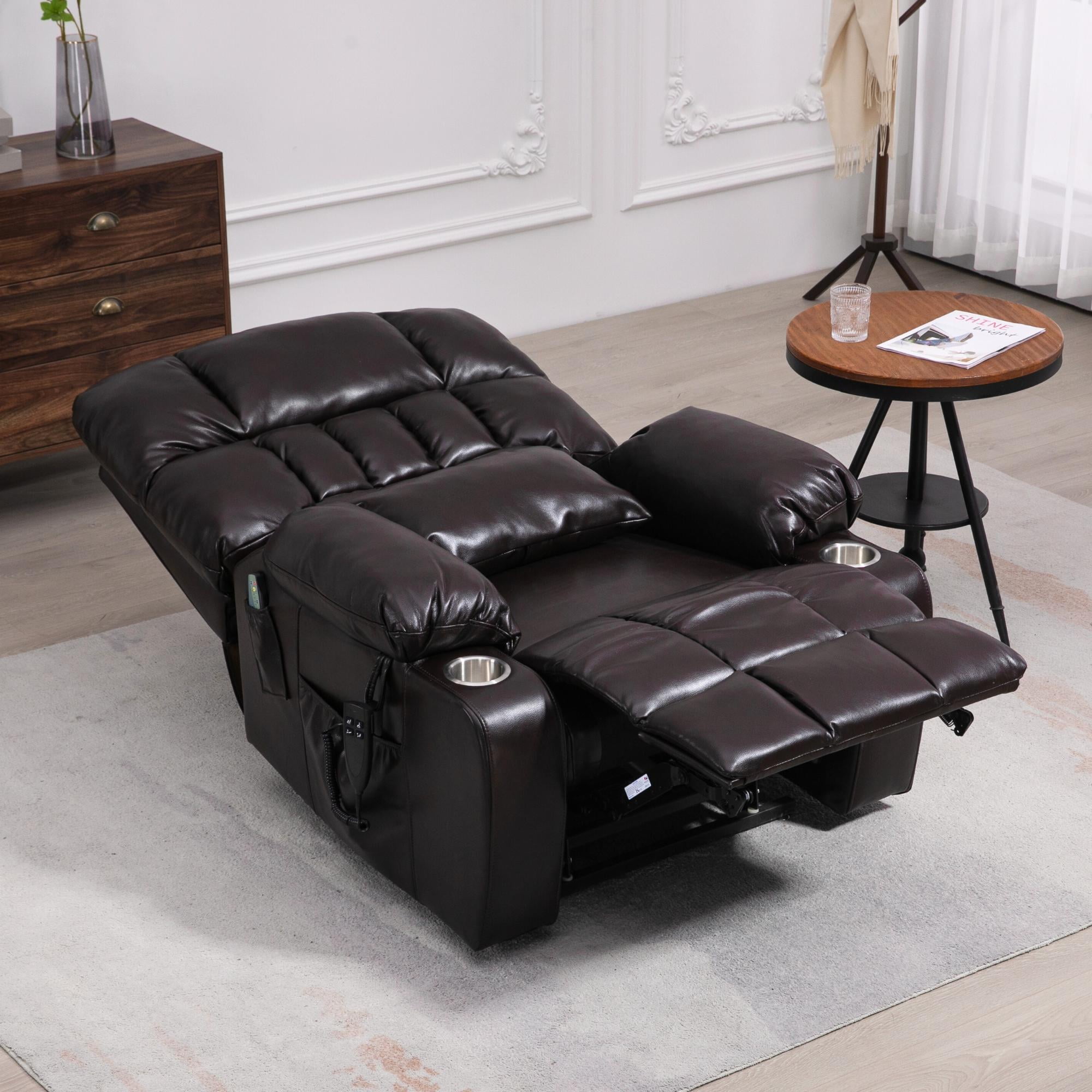 JUUXO Oversized Recliner Chair Lay Flat 73" Length, Large Power Lift