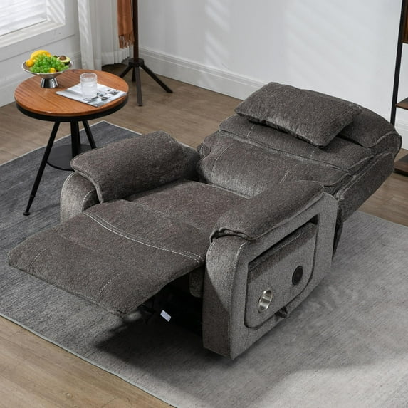 JUUXO Power Lift Lay Flat Recliner with Tabletop - Wireless Phone Charger, Cup Holder - Dual Motor Lift Chair Fully Recline Length 74.8 inches - Perfect for Big & Tall - 400 lbs Capacity