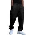 thumbnail image 1 of JUUYY Baggy Sweatpants for Men Wide Leg Drawstring Loose Sweat Pants Elastic Waist Casual Straight Athletic Pants with Pockets Black M, 1 of 5