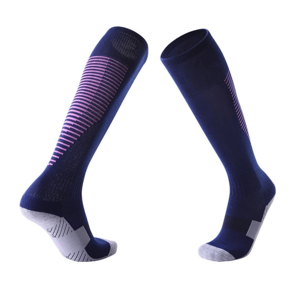 JUUYY Baseball Softball Soccer Socks For Youth Kids Adult Football Compression Socks For Men Women Boys Girls Blue Free Size