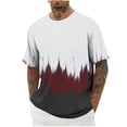 thumbnail image 1 of JUUYY Big and Tall T-Shirt for Men Loose Fit Casual Graphic Round-Neck T-Shirts Drop Shoulder Short Sleeve Tees Wine M, 1 of 4
