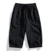 thumbnail image 1 of JUUYY Cargo Shorts for Men Baggy Drawstring Elastic Waist Casual Shorts Loose Fit Lightweight Summer Below Knee Long Shorts with Pocket Black L, 1 of 9