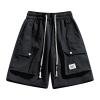 thumbnail image 1 of JUUYY Cargo Shorts for Men Drawstring Baggy Summer Shorts Casual Loose Elastic Waist Outdoor Multi-Pocket Sports Shorts Streetwear Black XXL, 1 of 8