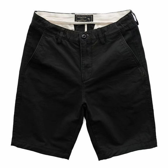 JUUYY Cargo Shorts for Men Stretch Waist Button Fly Work Shorts Outdoor Hiking Workout Golf Business Casual Twill Shorts with Pockets Black XXL