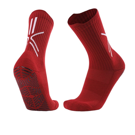 JUUYY Compression Socks Men Women Pro Athletic Durable Fit Running, Cycling, Basketball, Football Red Free Size