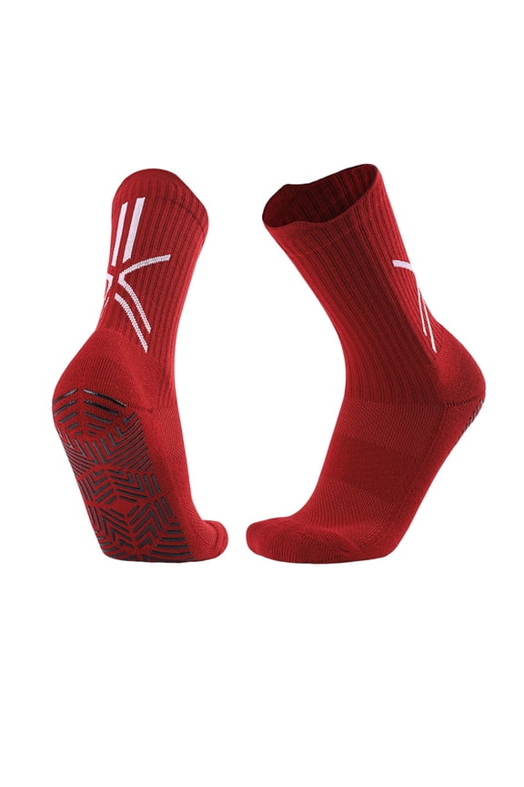 Compression Socks Men Women Pro Athletic Durable Fit Running, Cycling, Basketball, Football Red Free Size