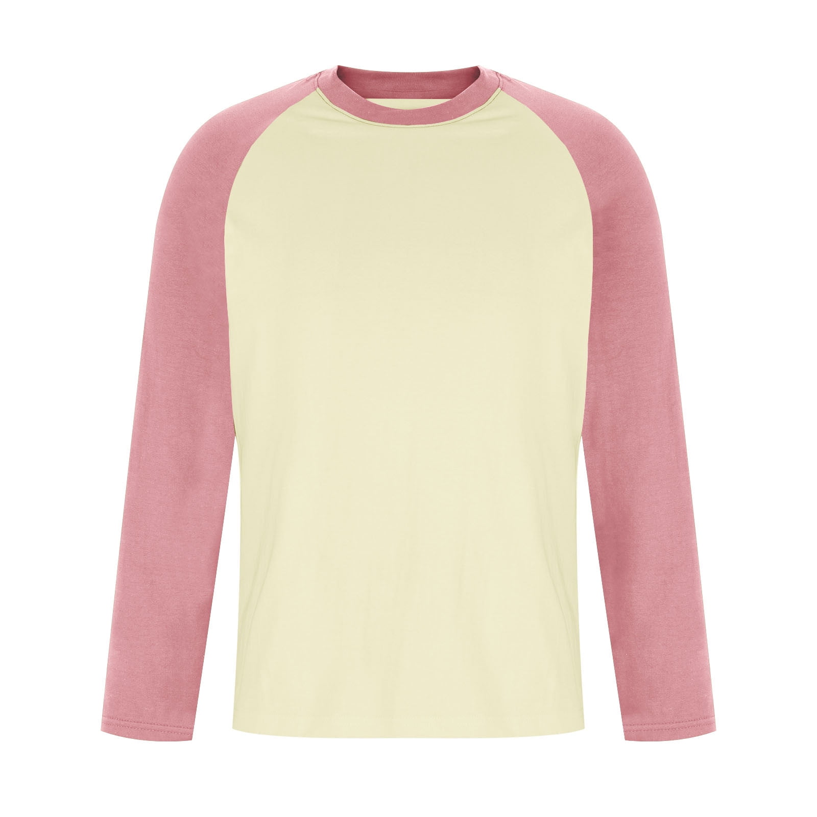Pink Cotton Crew Neck T Shirt For Men Soft Breathable 100 Percent Cotton Spring Casual Wear main image 1