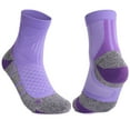thumbnail image 1 of JUUYY Crew Athletic Socks for Men Moisture Wicking Cushion Crew Socks for Outdoor Cycling Sport Running Traveling Purple Free Size, 1 of 2