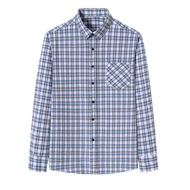 JUUYY Flannel Shirt for Men Casual Button Down Work Soft All Cotton ...