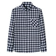 thumbnail image 1 of JUUYY Flannel Shirt for Men Casual Button Down Work Soft All Cotton Lightweight Flannel Mens Plaid Shirts Long Sleeve White XXL, 1 of 4