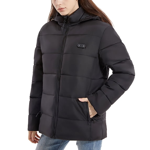 JUUYY Heated Jacket for Men Women Soft Shell Electric Heating Jackets 15 Heating Zones Heated Coat Winter m Coats Black XXXXXXL