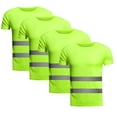 thumbnail image 1 of JUUYY High Visibility T-Shirts for Men - Reflective Hi Vis Safety Shirts, Summer Round Neck Tees for Work & Outdoor Green#2 XXL, 1 of 4