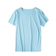 thumbnail image 1 of JUUYY Lightweight V-Neck Shirts for Men Casual Loose Plus Size T-Shirts Short Sleeve Breathable Soft Tees Shirt Light Blue XXXXXL, 1 of 4