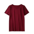 thumbnail image 1 of JUUYY Lightweight V-Neck Shirts for Men Casual Loose Plus Size T-Shirts Short Sleeve Breathable Soft Tees Shirt Red XXXL, 1 of 4