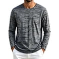 thumbnail image 1 of JUUYY Men's Athletic T-Shirt Relaxed Fit Crew Neck Quick Dry Long Sleeve Lightweight Breathable Workout Gym Running Training Tee Tops Gray XL, 1 of 8