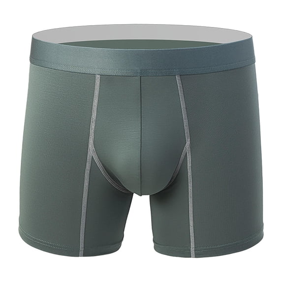 JUUYY Men’s Ball Caddy Boxer Brief with Built in Pouch Support, Micro Modal, Moisture Wicking, Ultra Soft Army Green M