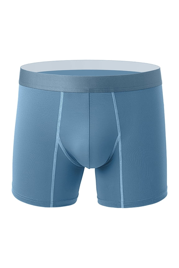 Men’s Ball Caddy Boxer Brief with Built in Pouch Support, Micro Modal, Moisture Wicking, Ultra Soft Blue XXL