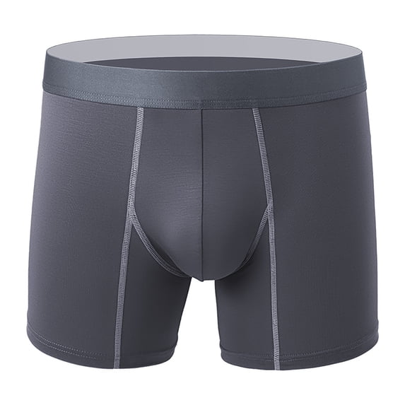 JUUYY Men’s Ball Caddy Boxer Brief with Built in Pouch Support, Micro Modal, Moisture Wicking, Ultra Soft Dark Gray M