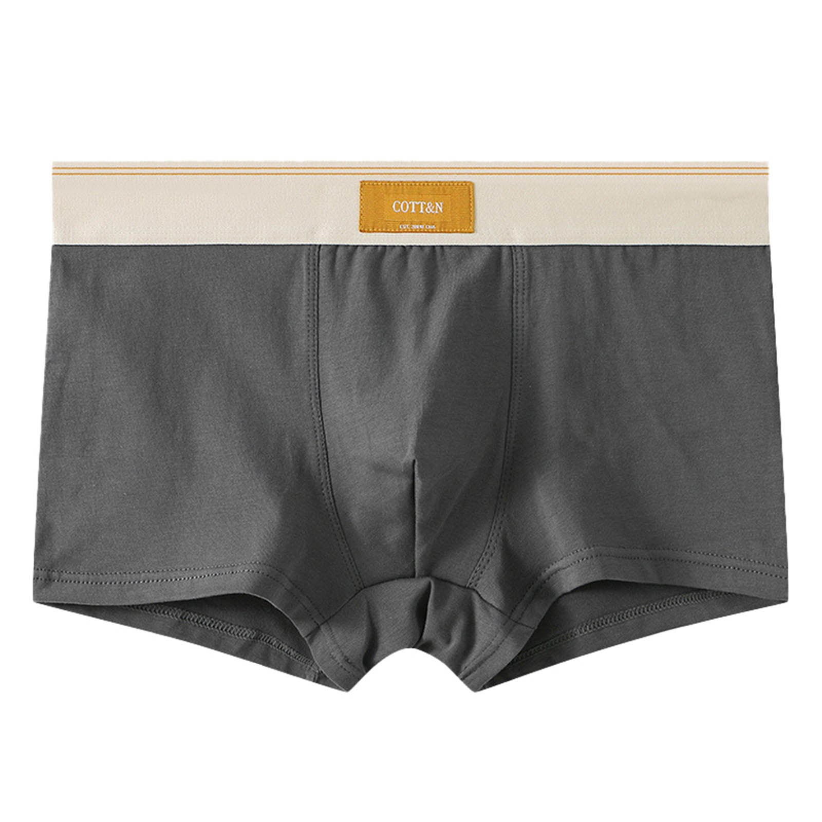 JUUYY Men's Basic Solid Boxer Briefs 3 Inch Inseam Breathable and ...