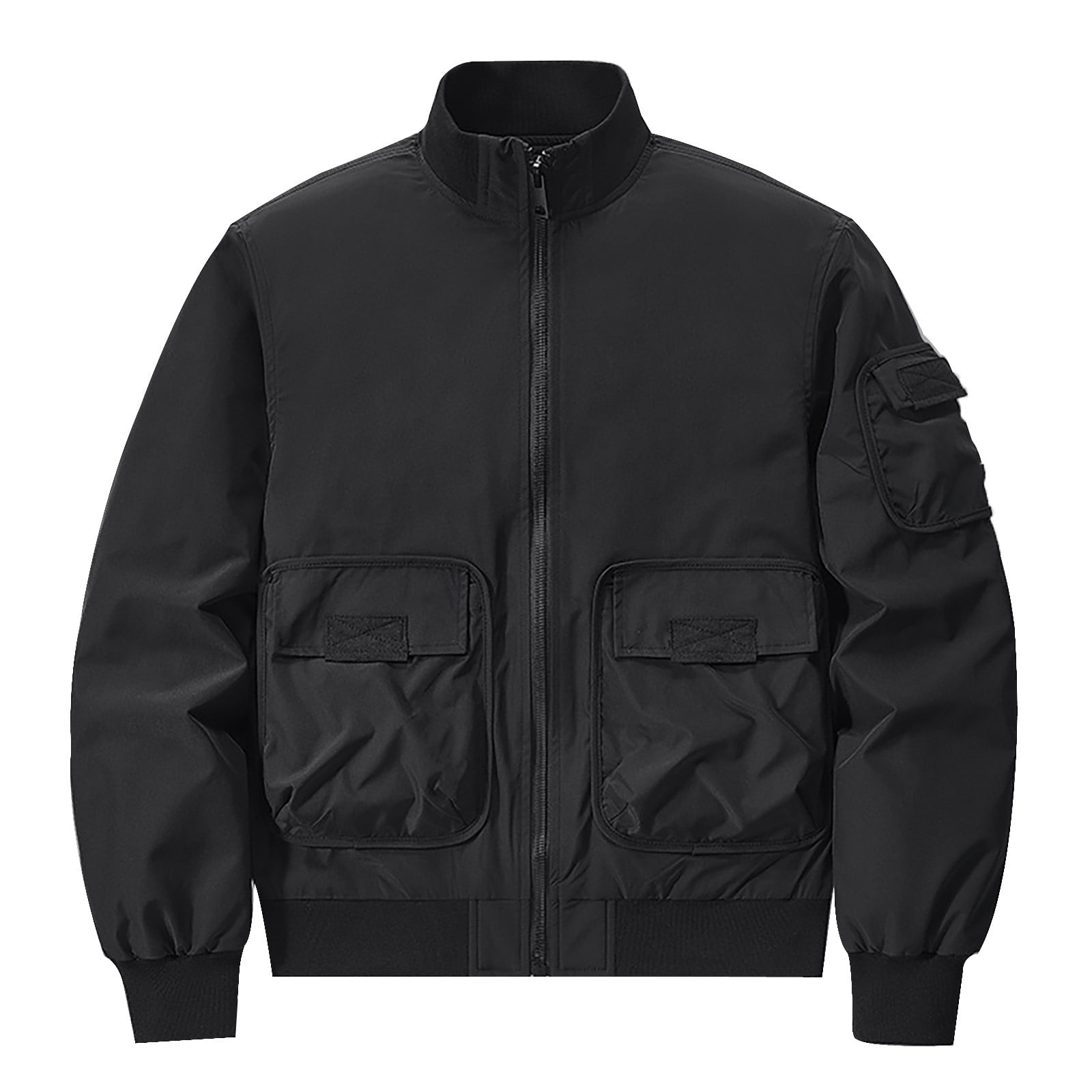 激安超特価 最大80%オフ  JUUYY Men's Bomber Jackets Fall Winter Cotton Zip Up フラワー・リース