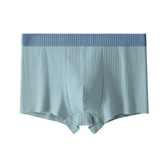 JUUYY Men's Boxer Briefs 3D-Crotch Breathable/Comfortable Cotton Moisture Wicking Underwear Blue XXXXL