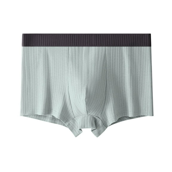 JUUYY Men's Boxer Briefs 3D-Crotch Breathable/Comfortable Cotton Moisture Wicking Underwear Gray L
