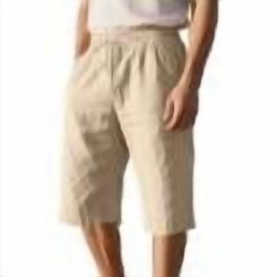 JUUYY Men's Capri Shorts Casual Drawstring Elastic Waist Lightweight Long Shorts Breathable Loose Summer Beach Shorts with Pocket Khaki XXL