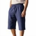 thumbnail image 1 of JUUYY Men's Capri Shorts Casual Drawstring Elastic Waist Lightweight Long Shorts Breathable Loose Summer Beach Shorts with Pocket Navy L, 1 of 7