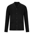 thumbnail image 1 of JUUYY Men's Cardigan Sweaters Long Sleeve V Neck Cardigans Lightweight Knitted Button Down Solid Color Sweaters with Pockets Black XL, 1 of 4