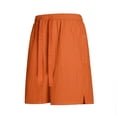 thumbnail image 1 of JUUYY Men's Casual Drawstring Shorts Side Slit Elastic Waist Workout Gym Running Shorts Loose Fit Summer Beach Shorts with Pocket Orange XL, 1 of 7
