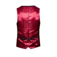 thumbnail image 1 of JUUYY Men's Casual Dress Suit Vest Slim Fit Business Formal Waistcoat Vest Red XXXXXL, 1 of 4