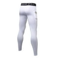 thumbnail image 1 of JUUYY Men's Compression Pants Solid Color Compression Pants Tights Leggings Sports Baselayer Running Athletic Workout Leggings White M, 1 of 3