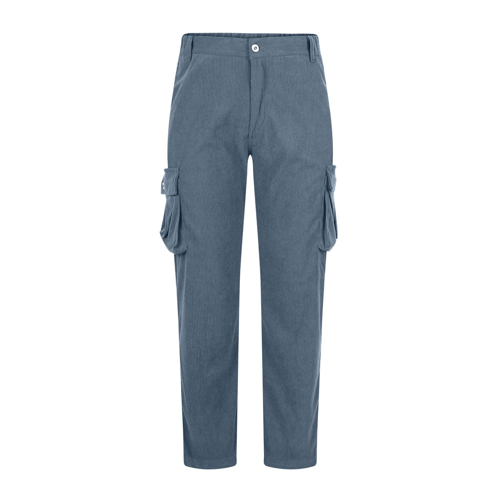 JUUYY Men's Corduroy Cargo Pants Baggy Casual Multi Pocket Wide Leg ...