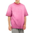 thumbnail image 1 of JUUYY Men's Cotton T-Shirt - Regular Fit Solid Crew Neck Tees, Casual Summer Blouse for Everyday Comfort Hot Pink L, 1 of 9