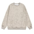 thumbnail image 1 of JUUYY Men's Crewneck Sweatshirt Casual Stylish Tie-Dye Print Sweatshirt Loose Long Sleeve Cotton Lightweight Pullover Sweatshirts Beige XXXL, 1 of 3