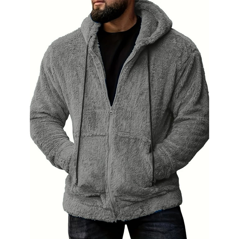 Fluffy fleece jacket men's new arrivals