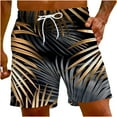 thumbnail image 1 of JUUYY Men's Fashion 3D Hawaiian Print Shorts Drawstring Elastic Waist Pockets Short Pants Summer Casual Loose Comfortable Holiday Beach Plus Size Shorts Multicolor XXXXXL, 1 of 5