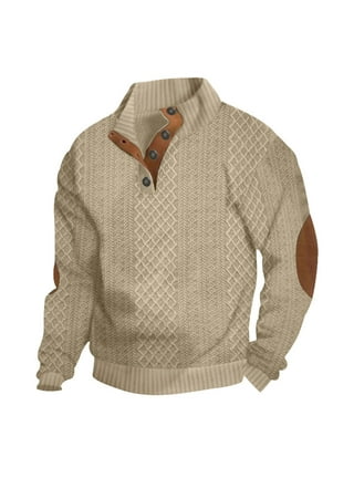 Men's quarter zip sweater with elbow patches discount